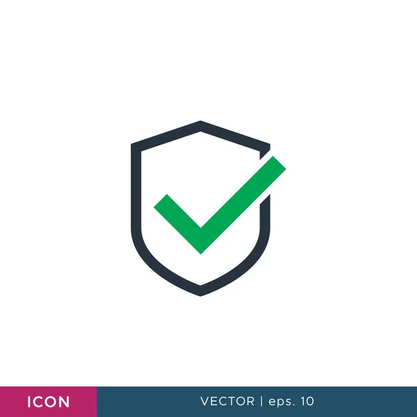 Shield Icon Vector Logo Design Template — Stock Vector