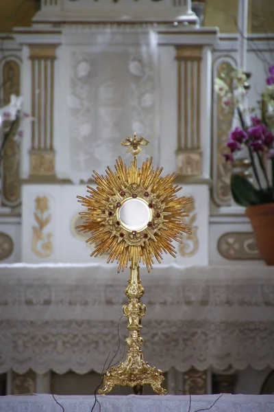 Ostensorial aanbidding in de katholieke kerk — Stockfoto