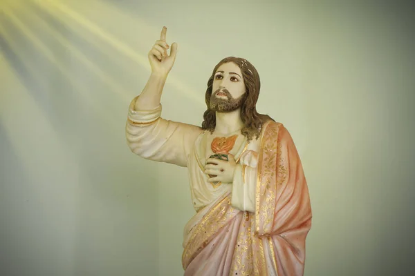 Posąg Najświętszego Serca Jezusa — Zdjęcie stockowe