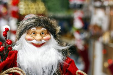 Noel tatili arka planı Noel Baba bebeği