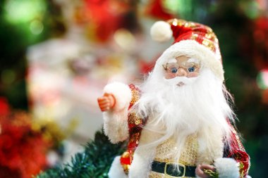 Noel tatili arka planı Noel Baba bebeği