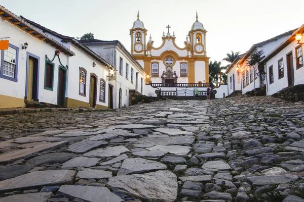 Vista Tiradentes da Igreja matriz de Santo Antonio — Fotografia de Stock