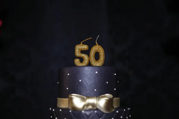Candela di compleanno 50th dettagli — Foto Stock