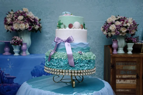 Party candy - születésnapi torta — Stock Fotó