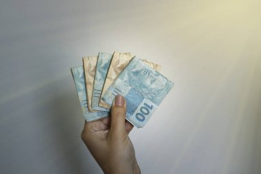 Brezilya 'nın gerçek banknotları, Brezilya' dan gelen para, Brezilya 'nın BRL banknotları, Brezilya para birimi, ekonomi ve iş dünyası..