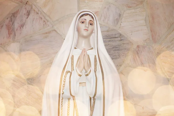 Staty Bilden Our Lady Fatima Guds Moder Den Katolska Religionen — Stockfoto