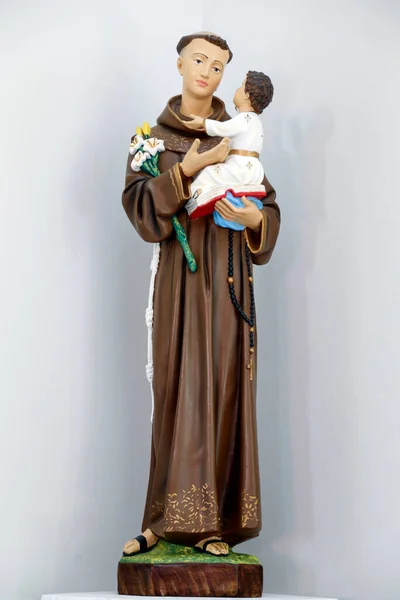 Helgon Anthony Lisbon Eller Anthony Padua Och Baby Jesus Katolska — Stockfoto