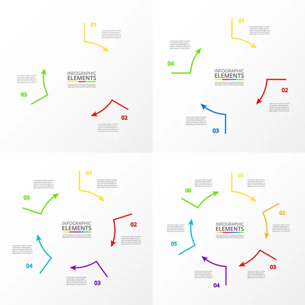 Conjunto de infografías vectoriales — Vector de stock