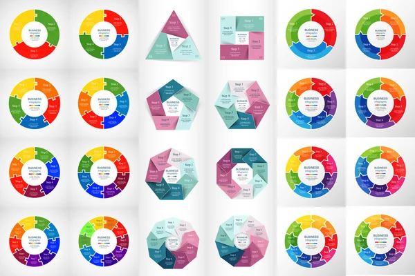 Conjunto de infografía círculo vectorial . — Archivo Imágenes Vectoriales