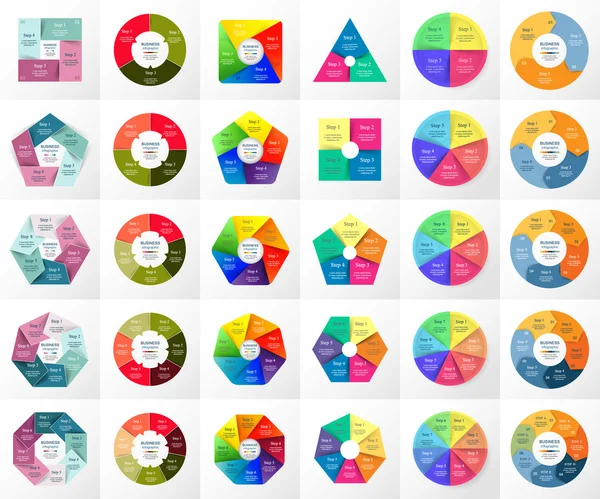 Vetor círculo infográfico conjunto . —  Vetores de Stock