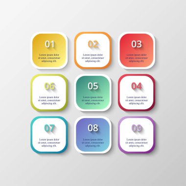 Vektör bilgi şablonu