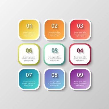 Vektör bilgi şablonu