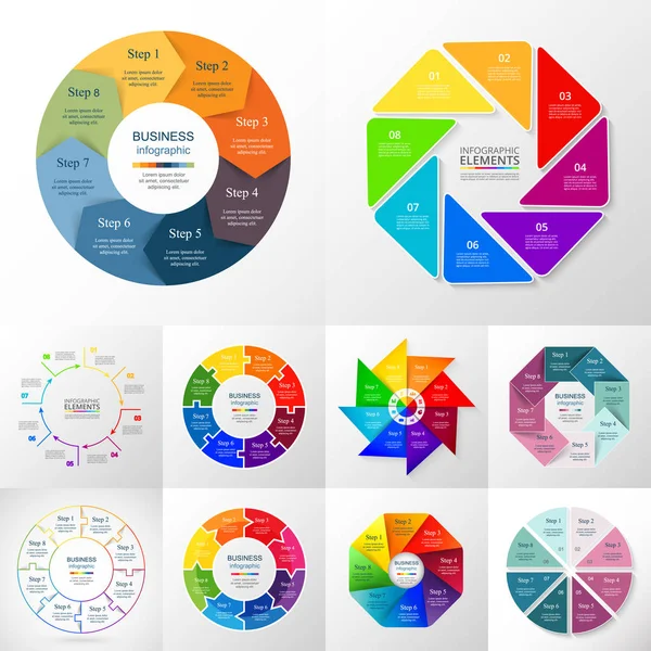 Vektor kör infographic meghatározott. — Stock Vector