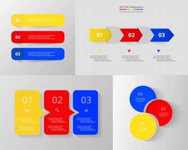 Vektör daire Infographic set.