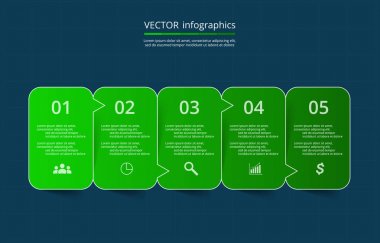 vektör satırları okları Infographic.