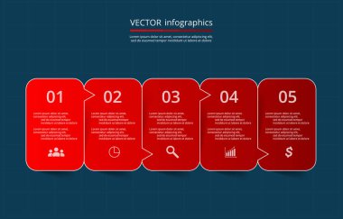 vektör satırları okları Infographic.