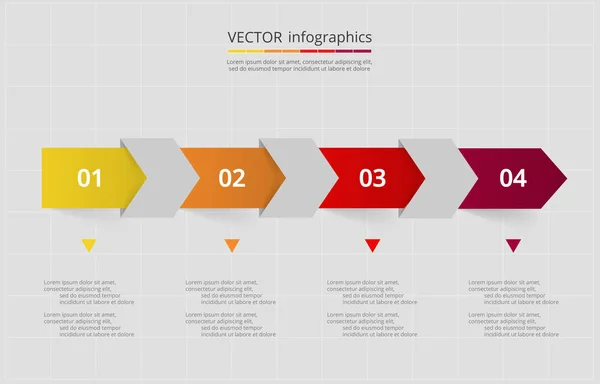 Vektorlinien Pfeile Infografik. — Stockvektor