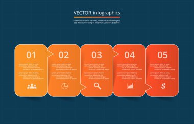 vektör satırları okları Infographic.