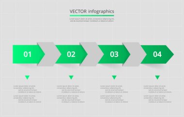 vektör satırları okları Infographic.