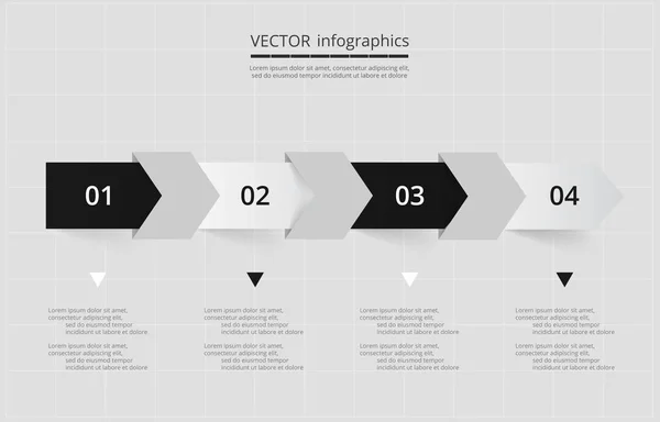 Vektorlinien Pfeile Infografik. — Stockvektor