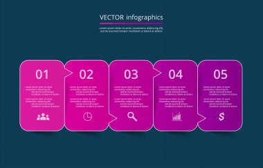 vektör satırları okları Infographic.
