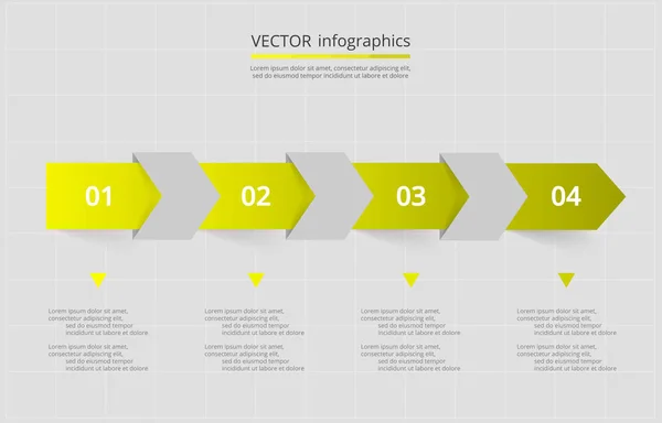 Vektorlinien Pfeile Infografik. — Stockvektor