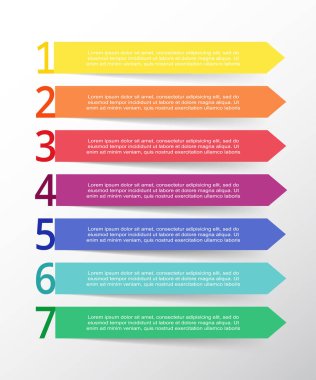 vektör satırları okları Infographic.