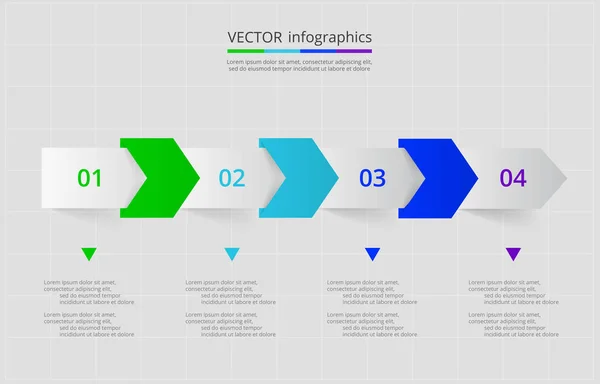 Vektorlinien Pfeile Infografik. — Stockvektor