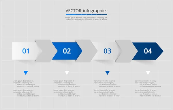 Vektorlinien Pfeile Infografik. — Stockvektor