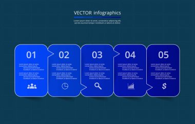 adım adım Infographic.