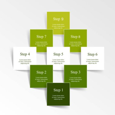 adım adım Infographic.