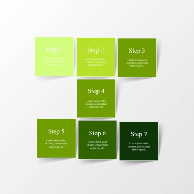 adım adım Infographic.