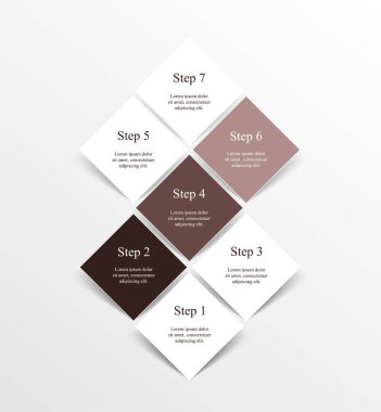 adım adım Infographic.