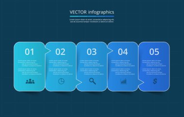adım adım Infographic.