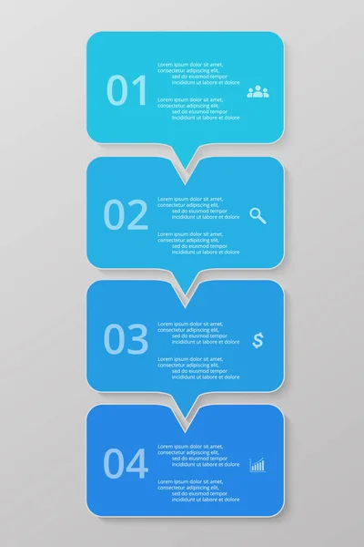 Infografica passo passo . — Vettoriale Stock