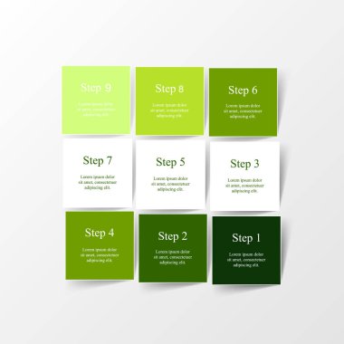 adım adım Infographic.