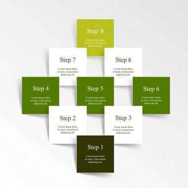 adım adım Infographic.