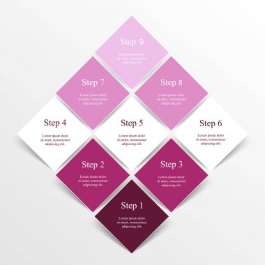 adım adım Infographic.