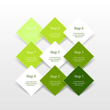 adım adım Infographic.