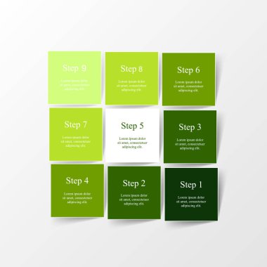 adım adım Infographic.