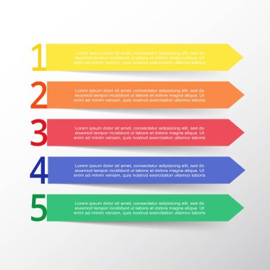 vektör satırları okları Infographic.