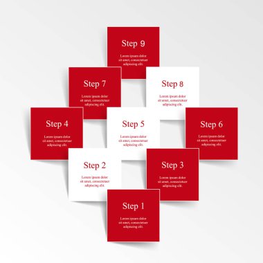 adım adım Infographic.