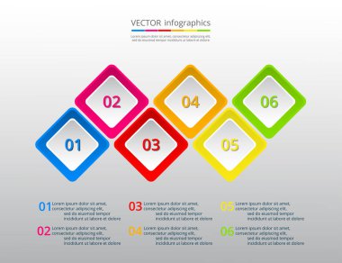 adım adım Infographic.