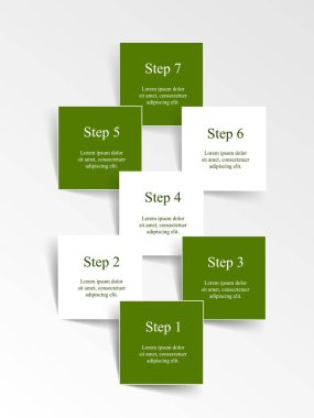 adım adım Infographic.