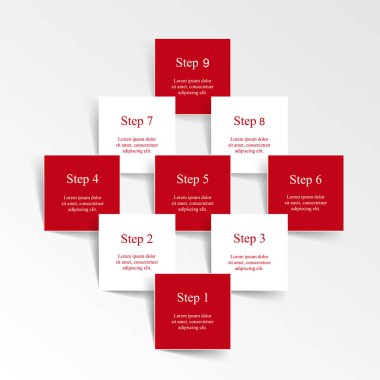 adım adım Infographic.