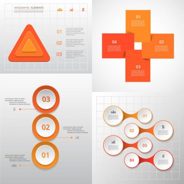 Vektör daire Infographic set.