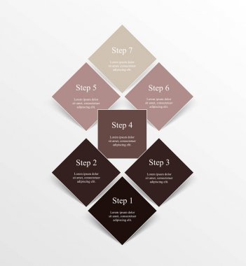 adım adım Infographic.