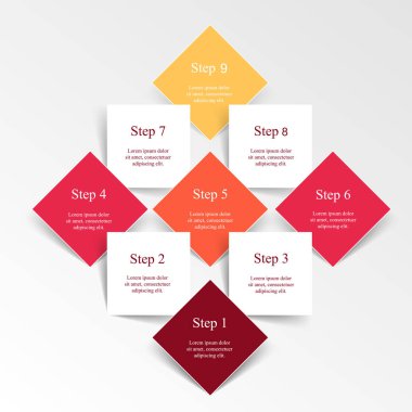 Vektör şablon infographics için.