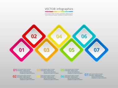 adım adım Infographic.