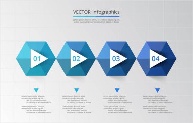 adım adım Infographic.